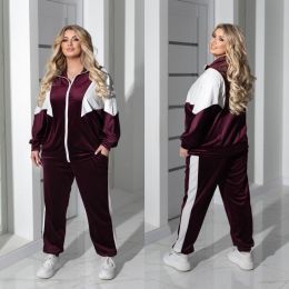 Спорт костюм Марсала +білий №97561