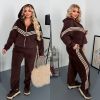 Теплий костюм на холодну пору шоколад №102635