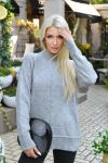 Стильний oversize светр сірий №102556