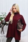 Светр в стилі оверсайз бордо №102555